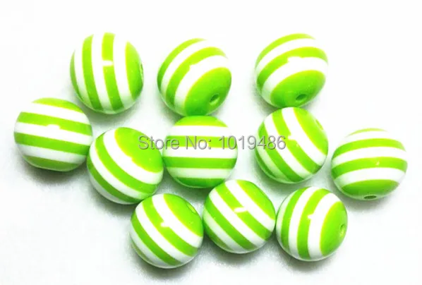 Полосатые бусины зеленого цвета для изготовления ювелирных изделий из массивной