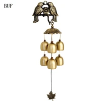 buf copper bird wind chimes antique house decoration bells windchimes luxurious retro wall hanging gift
