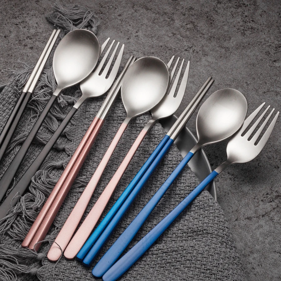 Комплект переносной посуды из розового золота для кемпинга кухонные дорожные