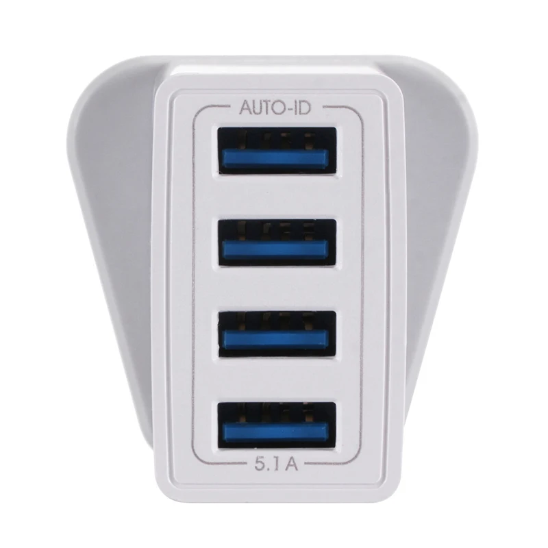 Несколько USB зарядное устройство 5.1A быстрое зарядное устройство s с кабелем Micro для huawei mate 20 P20 для iPhone samsung Xiaomi 4 порта USB зарядное устройство EU