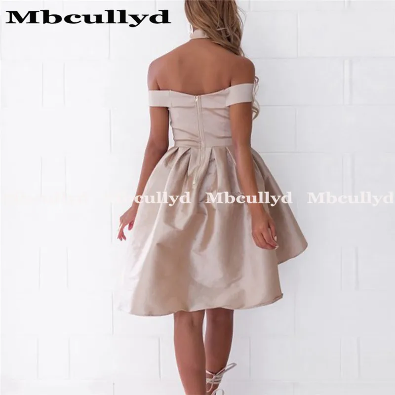 Mbcully без бретелек, сатин с оборками платья для выпускного вечера vestidos de graduacion короткое платье для выпускного вечера для особых случаев выпускное платье