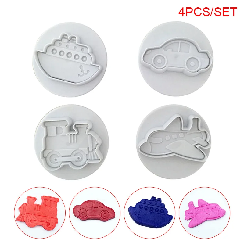 4 шт. пластиковые печенья ножи для тортов помадные формы бисквитные самолет