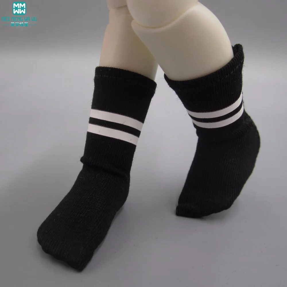 BJD аксессуары подходят 1/3 1/4 1/6 BJD кукла черно-белые полосатые носки кукла