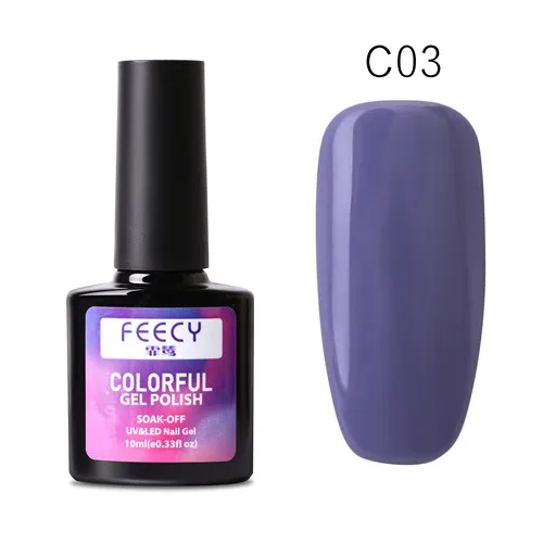 Feecy C03 60 цветов 10 мл замачиваемый УФ светодиодный Гель-лак для ногтей Новое поступление грунтовка гель лак основа не протирать верхнее покрытие ногтей художественный Гель-лак для ногтей набор - Цвет: Feecy C03