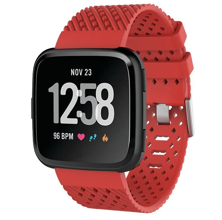 Red Ремешок для Fitbit Versa Band женский сменный мягкий силиконовый водонепроницаемый браслет на запястье ремешок для Fitbit Versa Lite Band - Цвет: Red