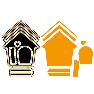 Милый металлический трафарет Doghouse трафареты для сделай сам скрапбукинг