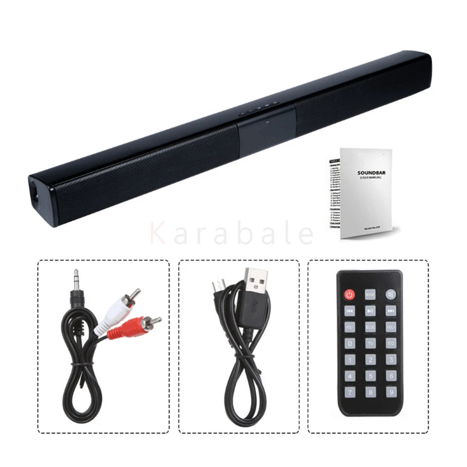 20 W Bluetooth динамик для домашнего кинотеатра Soundbar Супер Низкие частоты, портативный Беспроводной Компьютер ТВ-динамики сабвуфер с микрофоном FM радио