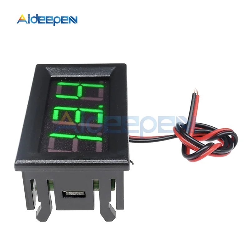 DC5V-120V Green 0,56 дюйма 2 провода Мини цифровой вольтметр переменного тока 70-500 в светодиодный цифровой измеритель напряжения постоянного тока 4,5-30 В постоянного тока 5-120 в вольт инструмент для автомобиля - Цвет: DC5V-120V Green