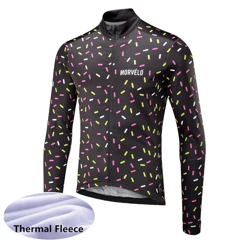 Ropa ciclismo велосипедная Футболка мужская быстросохнущая Топ с длинным рукавом Зимняя Теплая Флисовая велосипедная рубашка Спортивная одежда для гонок на велосипеде K2907 - Цвет: only jersey 02