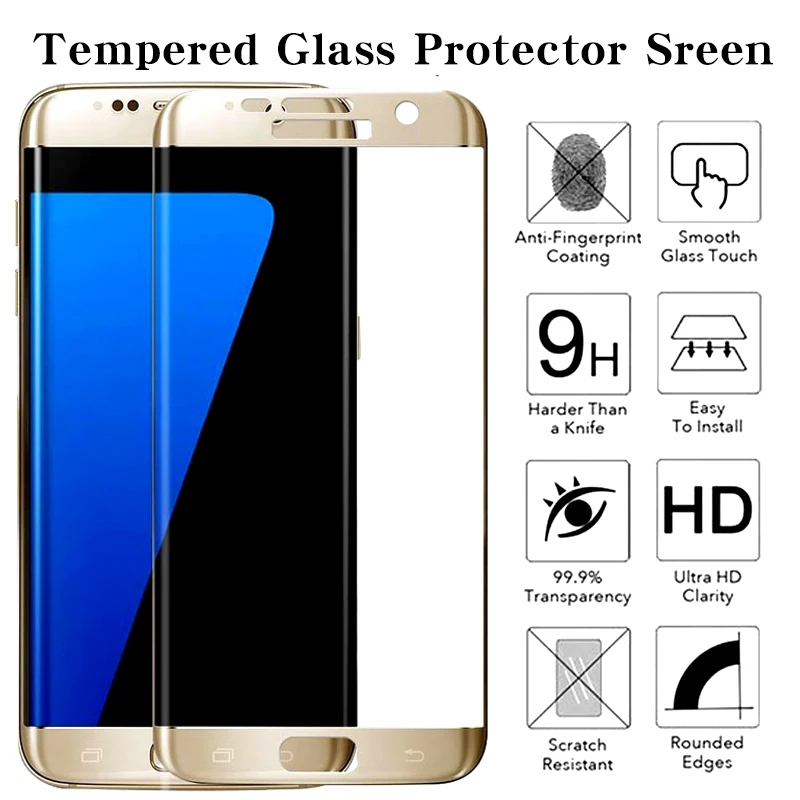 2019 Новое 3D стекло для samsung Galaxy S7 Edge S8 S9 Plus кривая Защитная пленка телефона