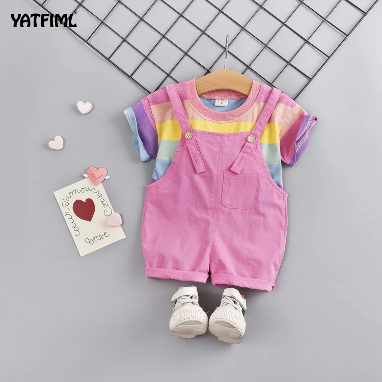 YATFIML/летние комбинезоны для детей детские мальчиков штаны комбинезон маленьких