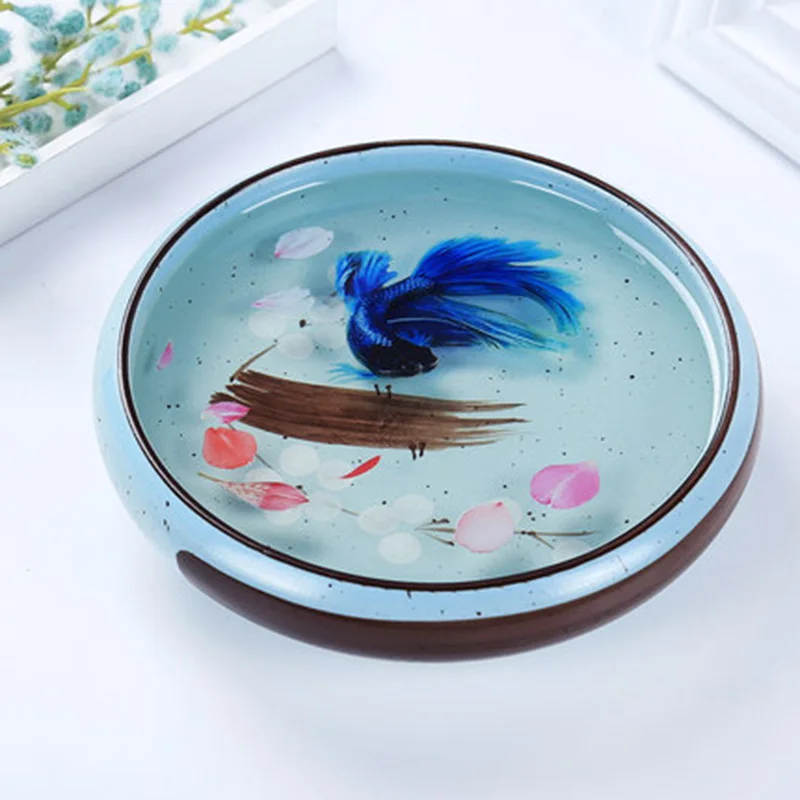 5 листов синий золотой рыбы УФ смолы стикер s FillDecorative Fit силиконовые формы DIYMicro