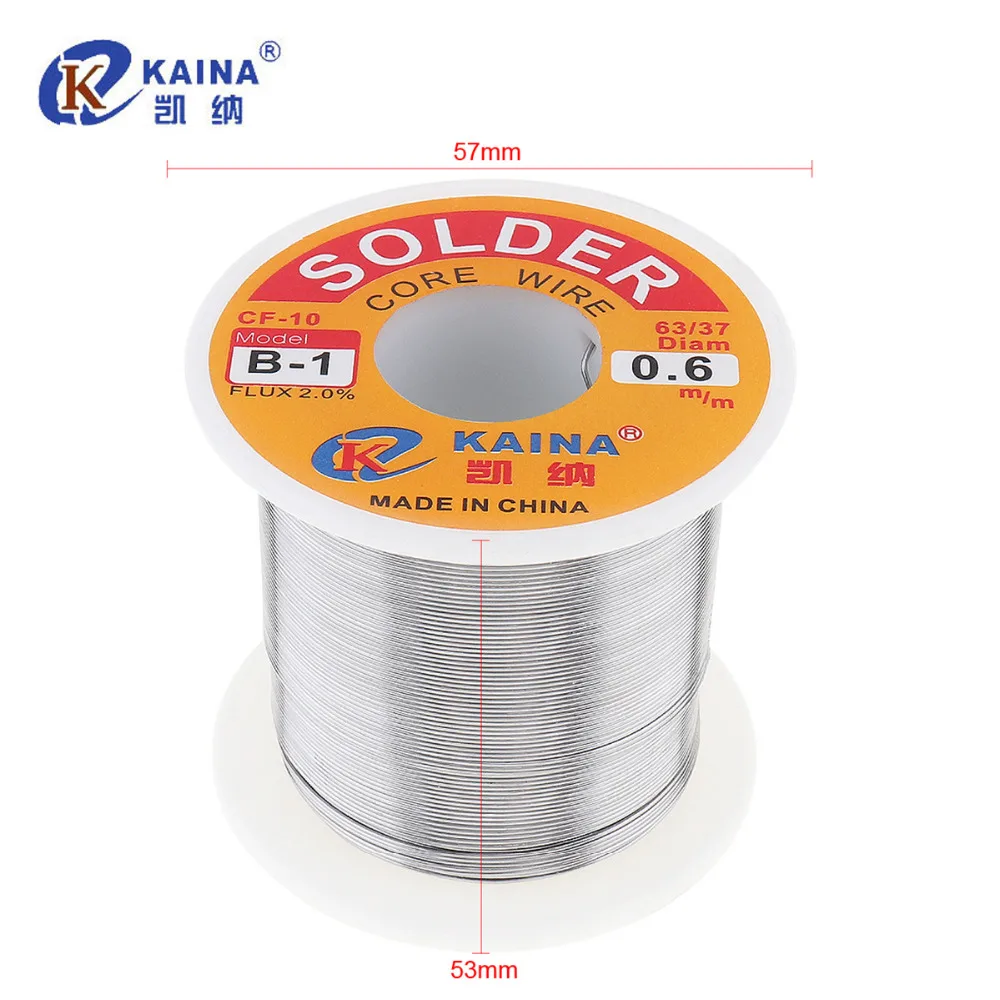 KAINA сварочная проволока 0,6/0,8/1,0/1,2/1,5/2,0 мм паяльного олова 350g 63/67 проволочного припоя не содержащая свинец припойная проволока канифольное ядро припоя