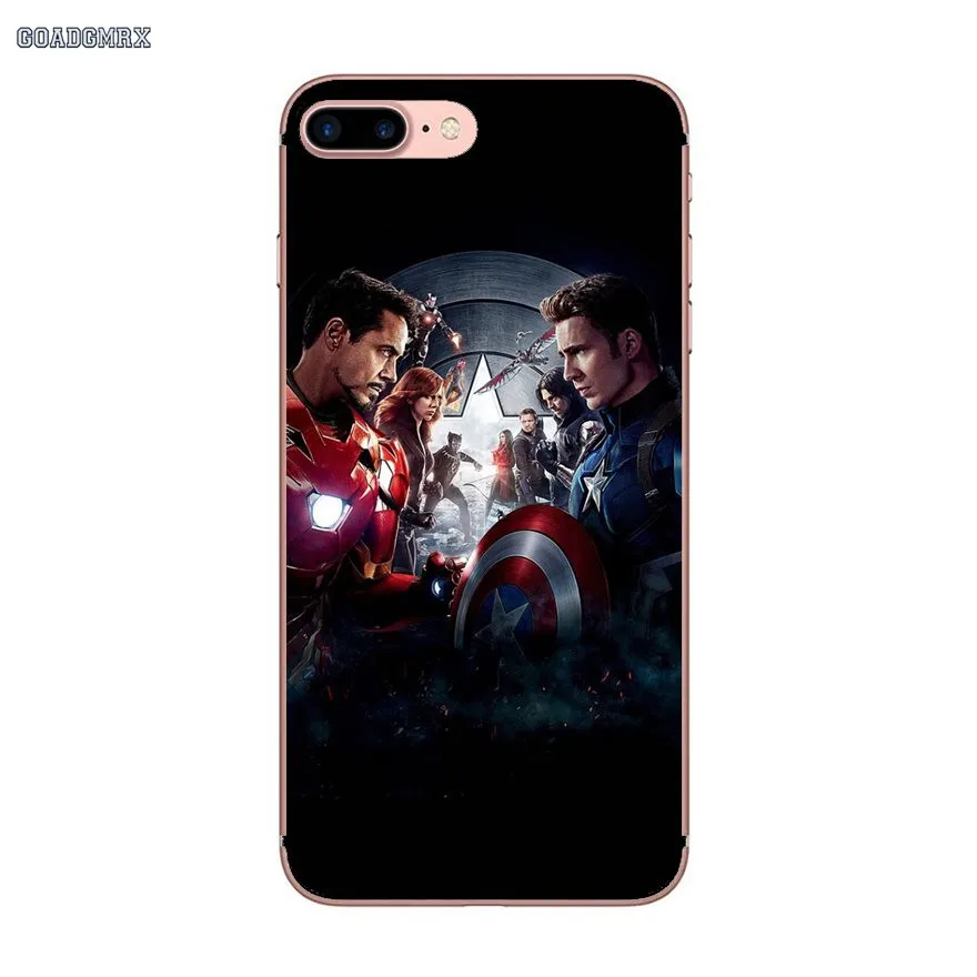 For Samsung Galaxy J3 J5 J7 A3 A5 A7 2015 2016 2017 Note 3 4 5 8 Captain America Civil War Movie Soft Transparent Shell Covers | Мобильные