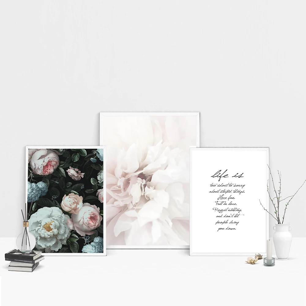 Скандинавский элегантный постер с цветами и розами скандинавские цитаты