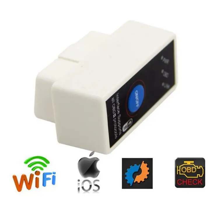 ELM327 Wi-Fi OBD2 считыватель кодов автоматический сканер диагностический инструмент работа на смартфоне Android IOS приложение автомобильный OBD компьютерный сканер