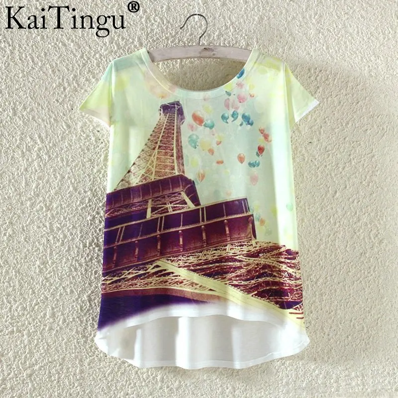 TP784 KaiTingu, летняя, кавайная, милая, модная футболка, Harajuku, высокая, низкая, стильная, с принтом, футболка, короткий рукав, футболка, женские топы, размер M, L, XL - Цвет: TP784
