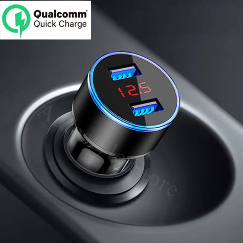 Автомобильное зарядное устройство 5 в 3 1 А со светодиодный ным дисплеем