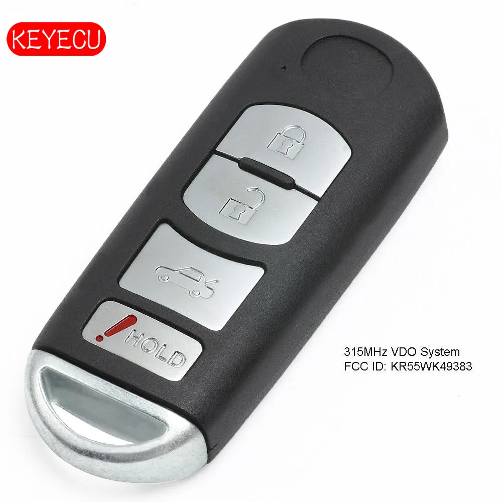 Пульт дистанционного управления Keyecu Smart Prox клавиша Uncut Blade Insert Push To Start 4 кнопки 315