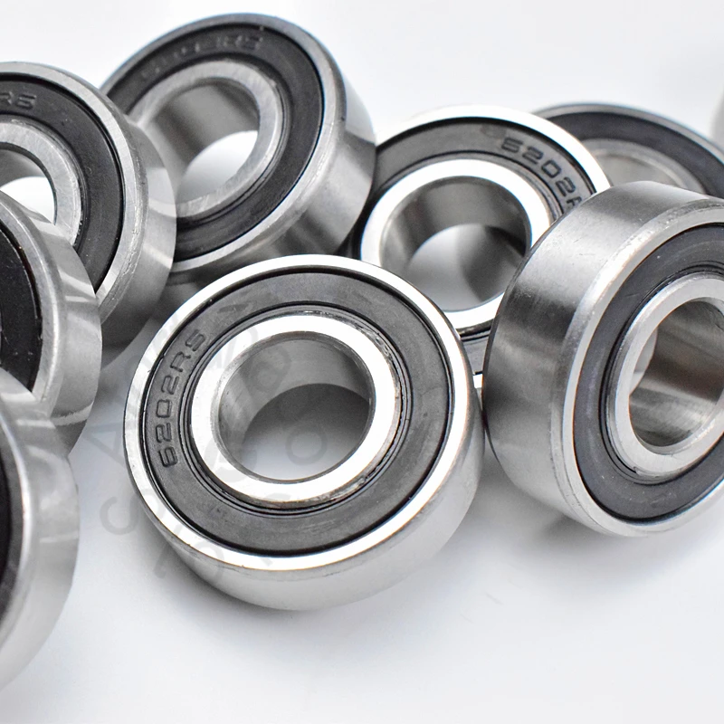 6202RS 15*35*11(мм) 1 шт., подшипники ABEC-5 резиновые уплотнительные подшипники 6202 6202RS хромированная сталь глубокий паз подшипник