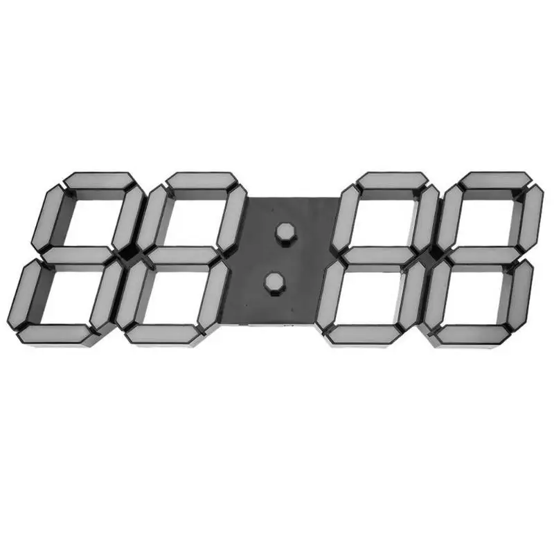 Дисплей часы EU/US/UK Plug большие настенные часы Современный 3D светодиодный цифровой настенные часы с пультом дистанционного управления домашний декор 24 или 12 часов