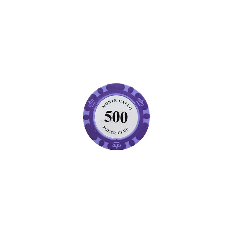 500 face value Yernea, 1 шт., игральные карты, чипы, 14 г, глина, встроенные железные тапперы, Техасский Холдем, игральные чипы, карты для покера, Baccarat, монета, покер, звезда - Цвет: 500 face value