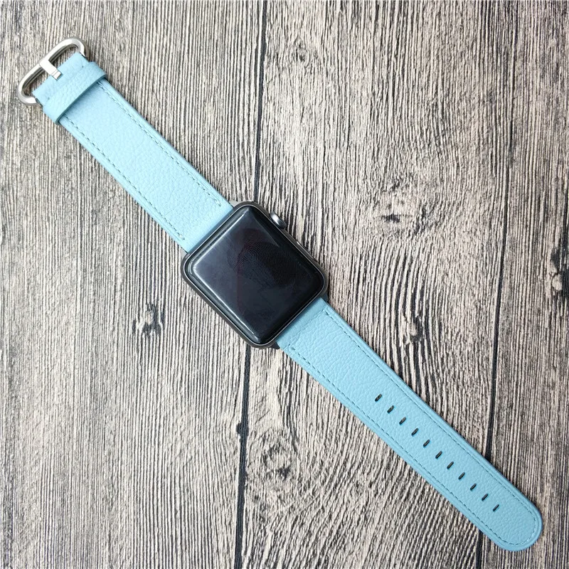 Ремешок для часов Apple Watch Series 4 Прекрасный цветной кожаный ремешок 1 2 3 38 42