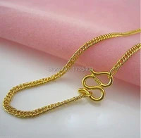 best 999 solid 24k yellow gold necklace perfect curb chain 18l 8 5g
