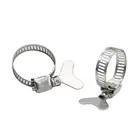 50 шт. Регулируемый Нержавеющая сталь 16-20 мм Соединительный зажим для труб хомуты садовые трубки фитинги