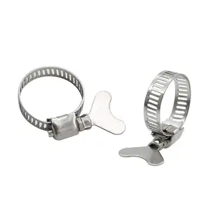 50 шт. Регулируемый Нержавеющая сталь 16-20 мм Соединительный зажим для труб хомуты садовые трубки фитинги