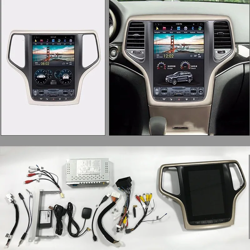 Автомобильное вертикальное радио 10 4 дюйма Android для JEEP Grand Cherokee 2010 2012-2019 головное