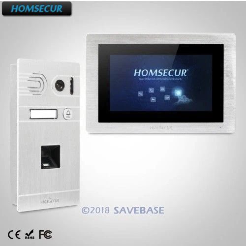 HOMSECUR 7 &quotСвободные Руки Видеодомофон Безопасности + Монитор с Сенсорным