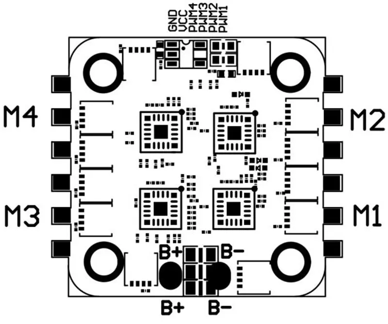 BS 28A 4в1 4 в 1 2 4S BLHELI_S ESC * 20*20 мм для PWM Multishot Oneshot DSHOT RC гоночного квадрокоптера