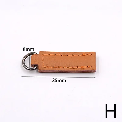 H Meetee 10 шт. 20-40 мм кожаный молния головной ползунок Съемник DIY сумка Украшение Подвеска для застежки-молнии ручной работы аксессуары для одежды BD507 - Цвет: H