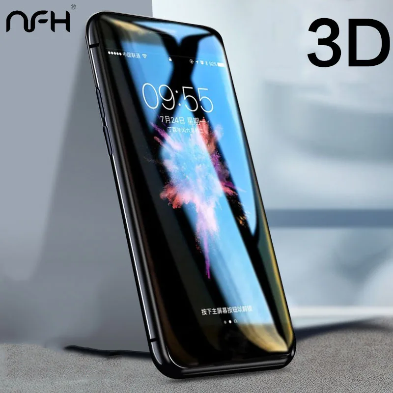 NFH 3D Tempered Glass For iPhone 8 XR Xs Max Screen Protector Full Cover Soft TPE Film On 7 6 6s Plus X 10 |