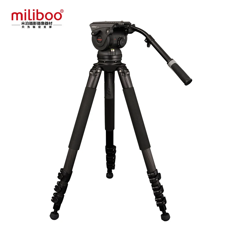 M8T Carbon fiber Miliboo M8L Профессиональный вещания Кино Видео штатив с жидкой головкой нагрузка 18 кг для камеры/DSLR видеокамеры стенд - Цвет: M8T Carbon fiber