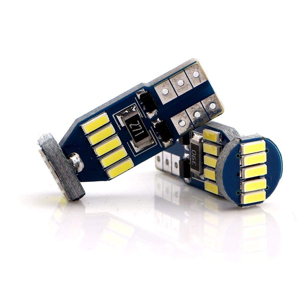 8 шт. T10 W5W 194 Canbus без ошибок клиновидные лампы 4014 15 SMD светодиоды Can-bus Авто зазор