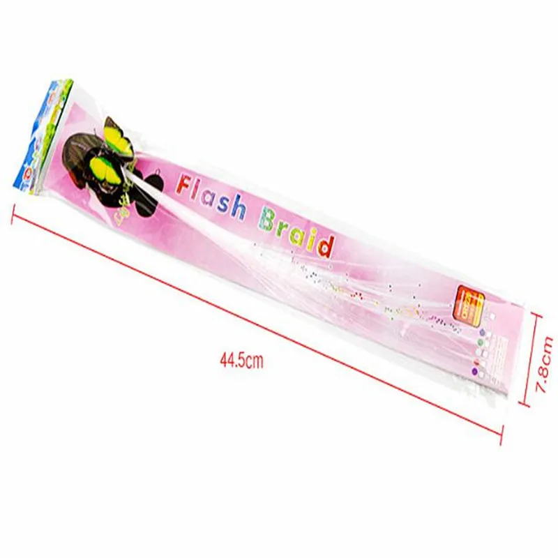 

5pcs / lot Flash LED hair light emitting Fiber optic Pigtail Braid Plait Luminous Hair Wig Party Supplies hair accessory