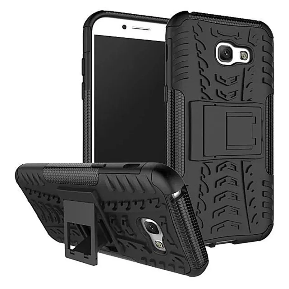 Противоударный чехол на телефона Samsung Galaxy A7 2018 A750 A5 2017 2-в-1 Гибридный Силиконовый