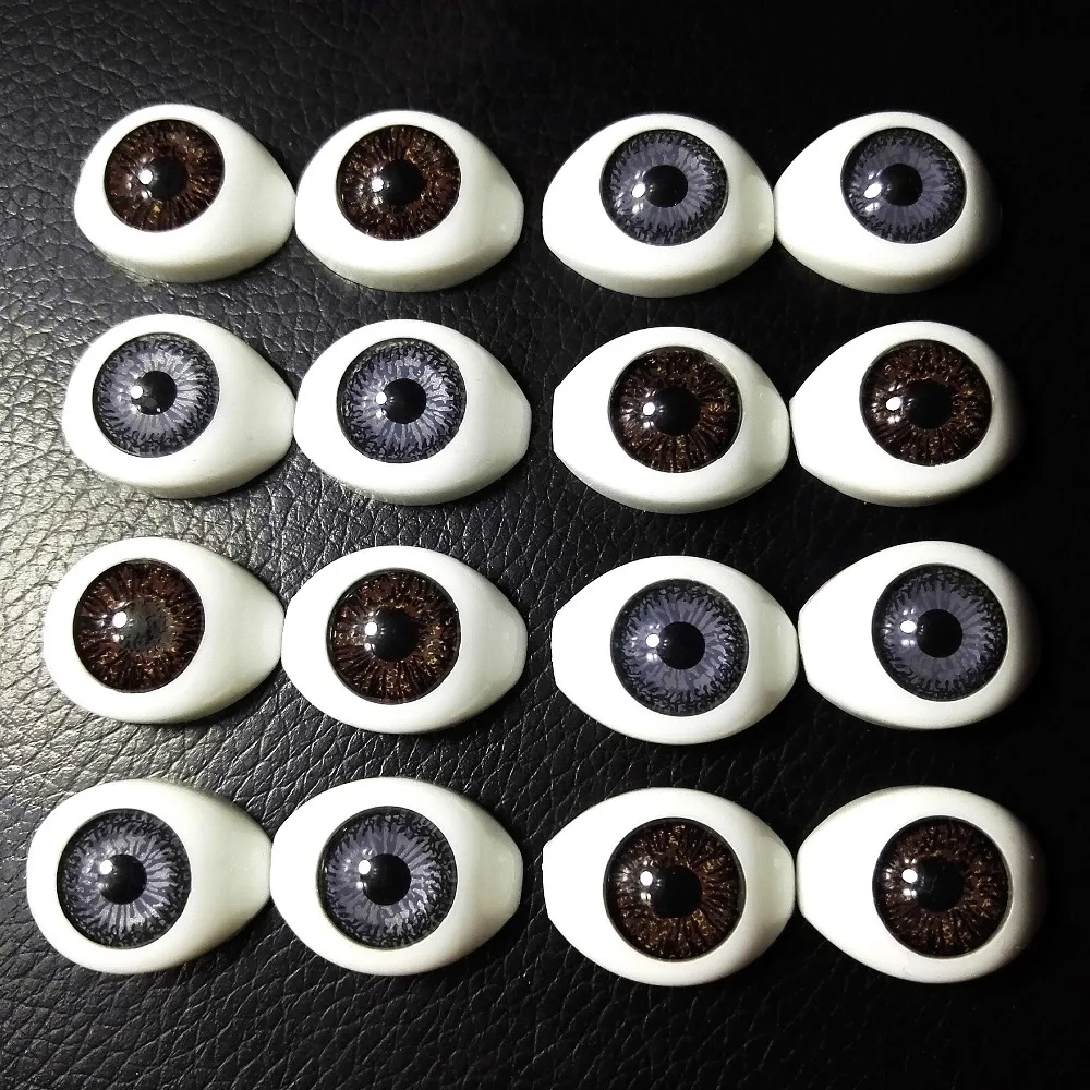 40 шт. (20 пар) полупластиковые кукольные глаза разных цветов BJD Eyes овальные куклы