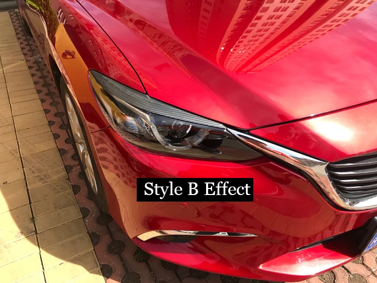 Автомобильный Стайлинг ABS фары для бровей декоративная накладка для Mazda 6 M6 Atenza наружные наклейки полоски фары отделка