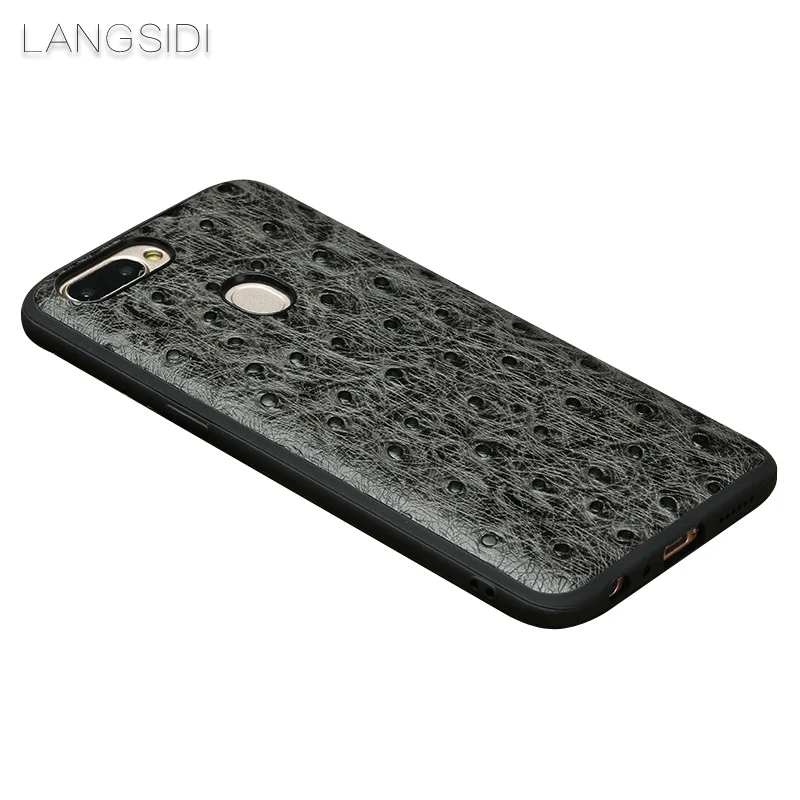 2018 New brand phone case ostrich grain full-wrapped For OPPO R11 All handmade custom processing |