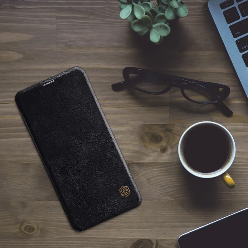 Для Oneplus 6 Nillkin Qin кожаный флип чехол для телефона Oneplus6 Роскошный деловой с окошком