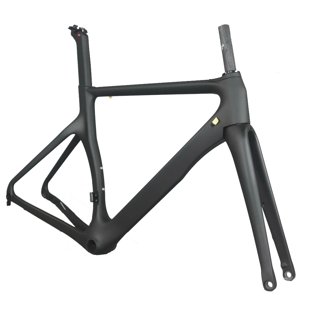 All black matte Aero шоссейные велосипеды рамки дисковый тормоз 142x12 мм черный цвет BB86 углеродный шоссейный велосипед рама TT-X3 - Цвет: All black matte