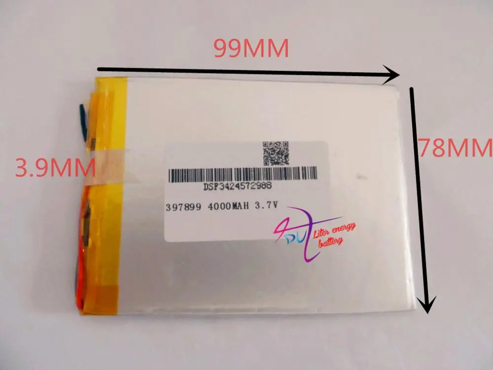 Лучший бренд батареи Бесплатная доставка 3 7 V 4000 mah дюймов G2 планшет среднего