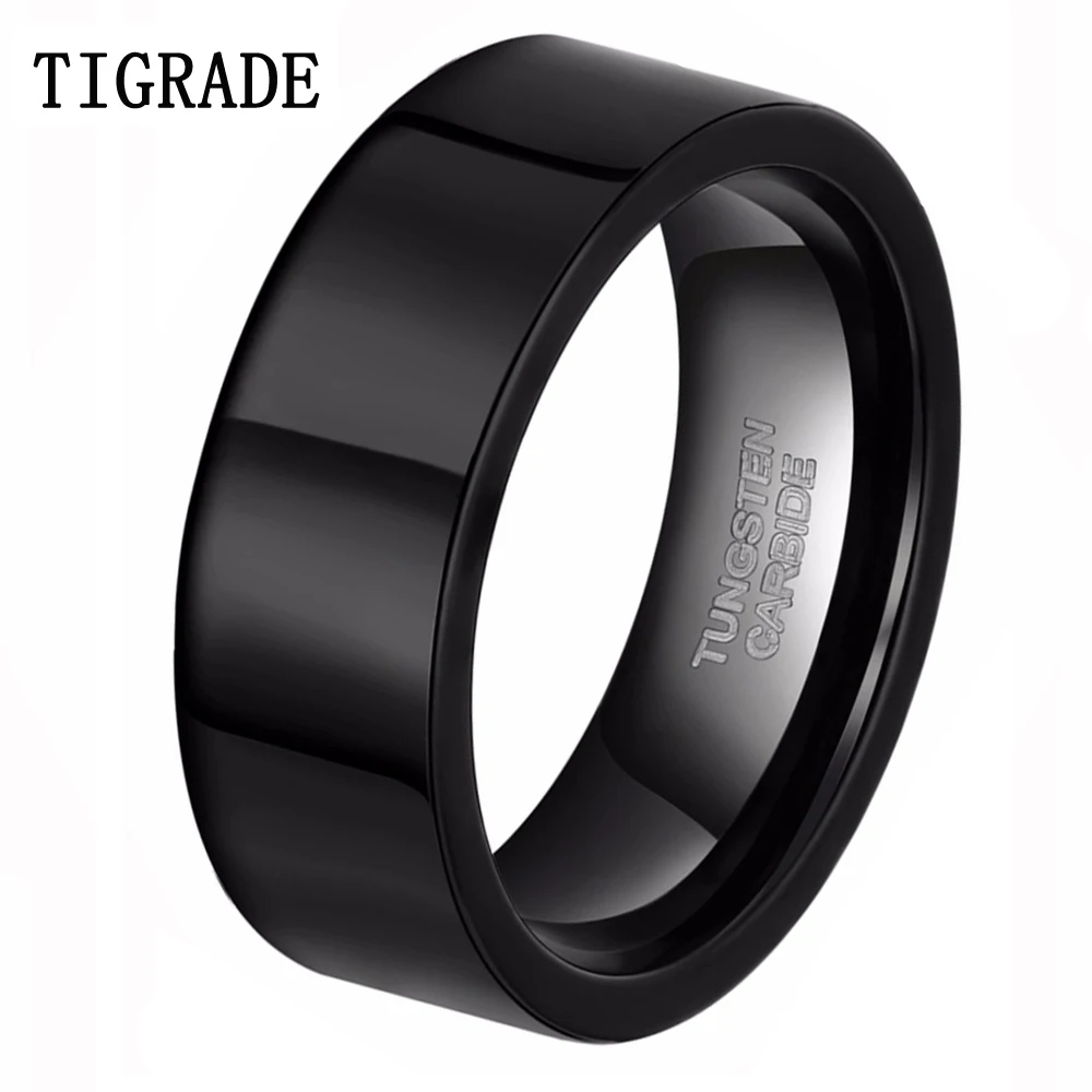 Кольцо обручальное мужское из карбида вольфрама с гравировкой 8 мм|ring jewelry|wedding