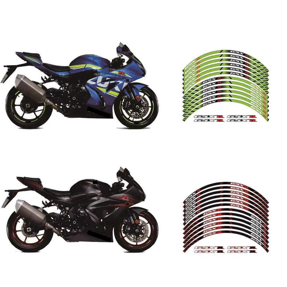 

high quality motorcycle wheel decals waterproof Reflective stickers rim stripes For SUZUKI GSXR series GSXR 600 750 1000