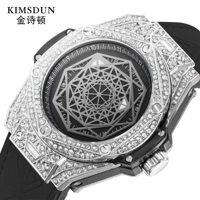 KIMSDUN Мужские часы модные 2019 Geneva дизайнерские Mes люксовый бренд алмазные