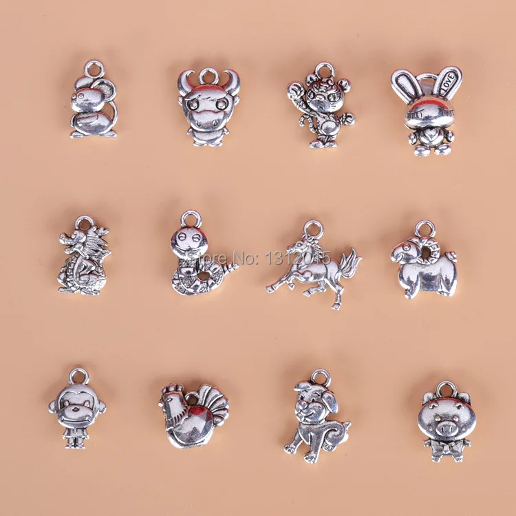 Тибетское античное серебро подвеска в виде китайского знака зодиака талисманы