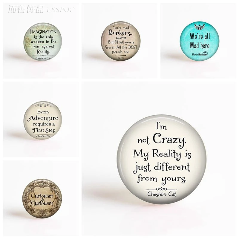 

5Pcs/lot Funny Letter Print Cute Cat Quote Glass Beads Handmade Pendant Glass Cabochon DIY Jewelry Accessories